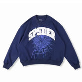 Sp5der Varsity Web Crewneck Sweatshirt Navy