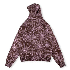 Sp5der AOP Hoodie Brown