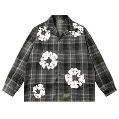 Denim Tears kapok Flower Pattern Long Sleeved Shirt