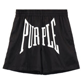 Purple Brand Letter Logo Printed Shorts