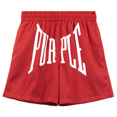 Purple Brand Letter Logo Printed Shorts