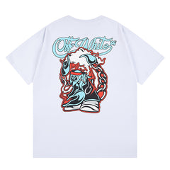 OFF WHITE Scorpio Skate Cotton Graphic T-Shirt