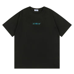 OFF WHITE Blue Arrow logo back T-Shirts