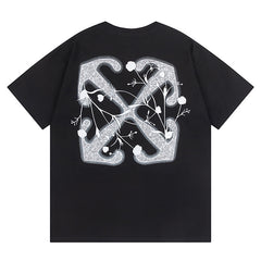 OFF WHITE logo-print Pink T-shirt