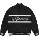 Supreme Script Stripe Half Zip Sweater