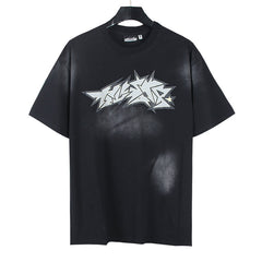 HELLSTAR Letter Pattern T-shirt