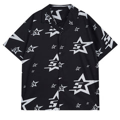 Sp5der Star Pattern Short-sleeved Shirt