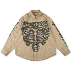 Hellstar Skull Print Shirt Jacket