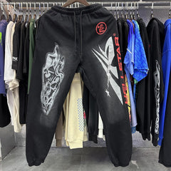Hellstar Skull Flare Bottom Pants