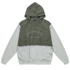 Fear Of God Essentials Letter Logo Splicing Hoodie