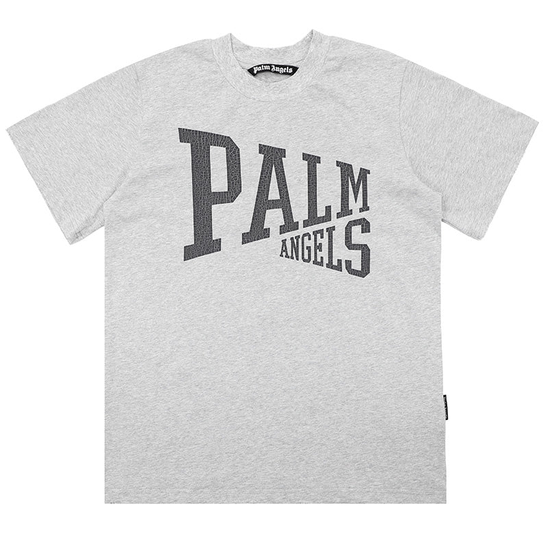 PALM ANGELS Logo Printed Straight Hem T-Shirts