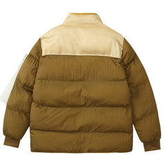 STONE ISLAND Multi-element patchwork down jacket