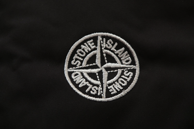 STONE ISLAND Multi-element patchwork down jacket