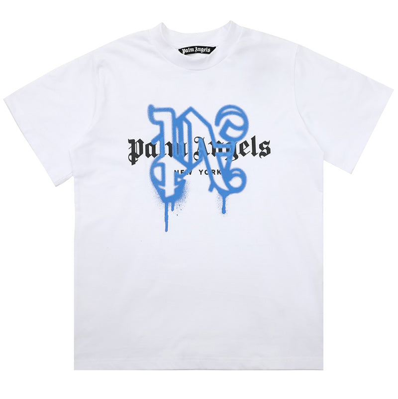 Palm Angels logo-print cotton T-shirts