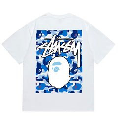 BAPE X Stussy Ape Head Tee