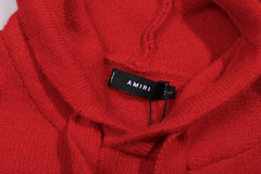 AMIRI Red Core Knitted Sweater Hoodie