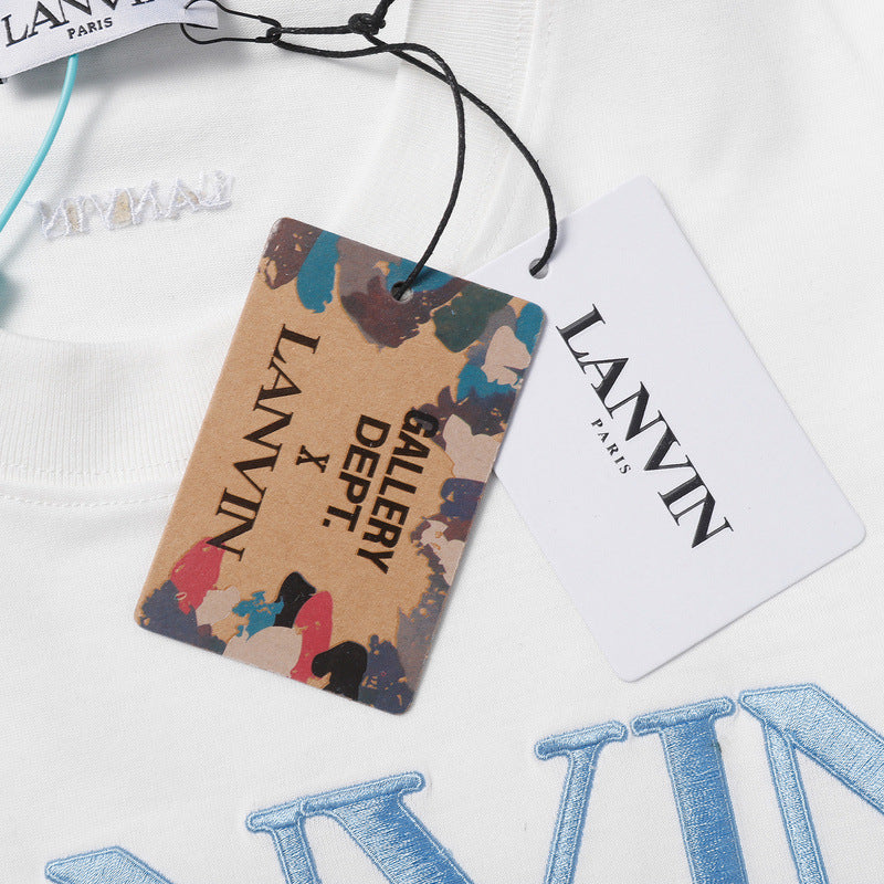 LANVIN Splash ink embroidery T-Shirts