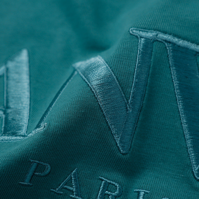 LANVIN Letter Embroidery Logo T-Shirt Green