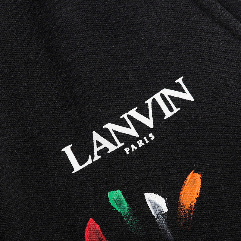 LANVIN Splash ink sports Shorts Black