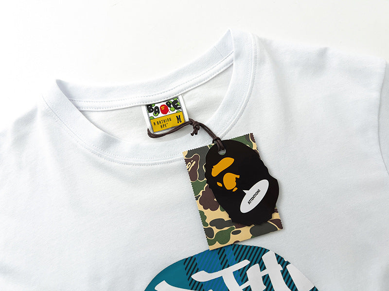 BAPE Stroke Camo By Bathing Big Ape Head T-Shirt