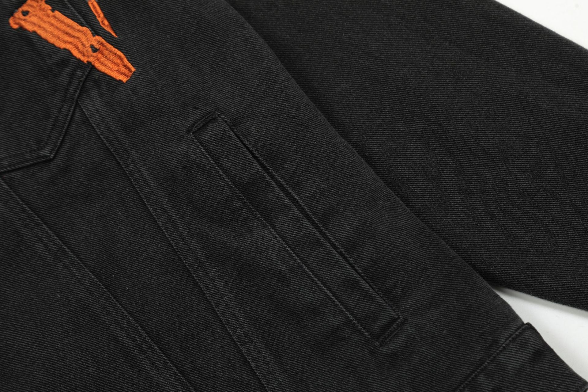 VLONE embroidered letter denim jacket