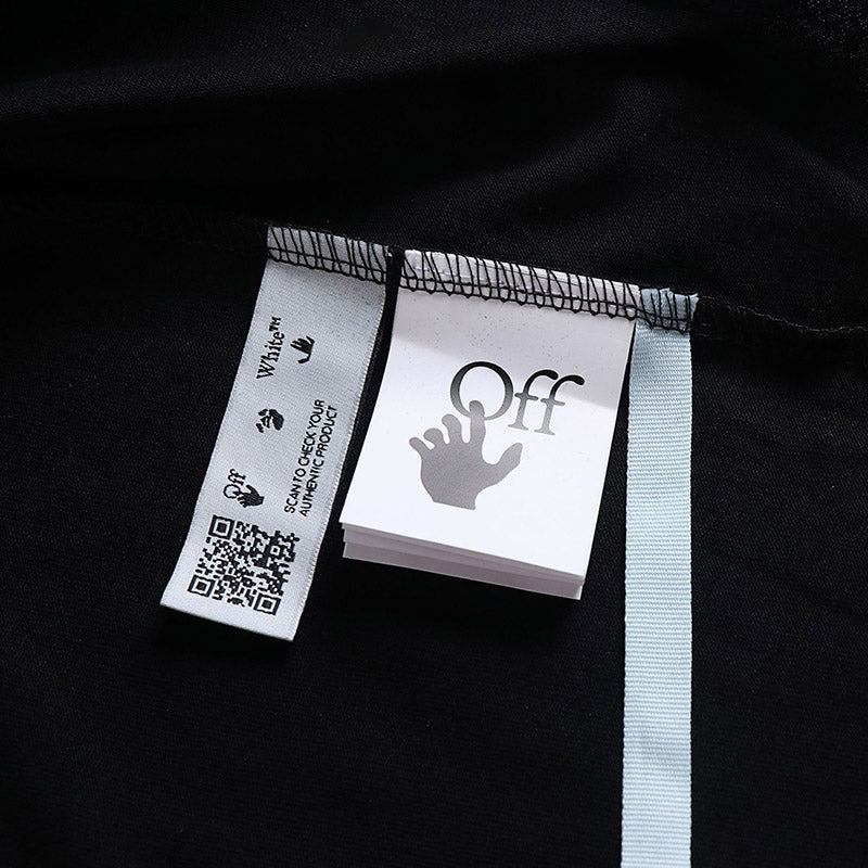 OFF WHITE Blue arrow pattern T-Shirts