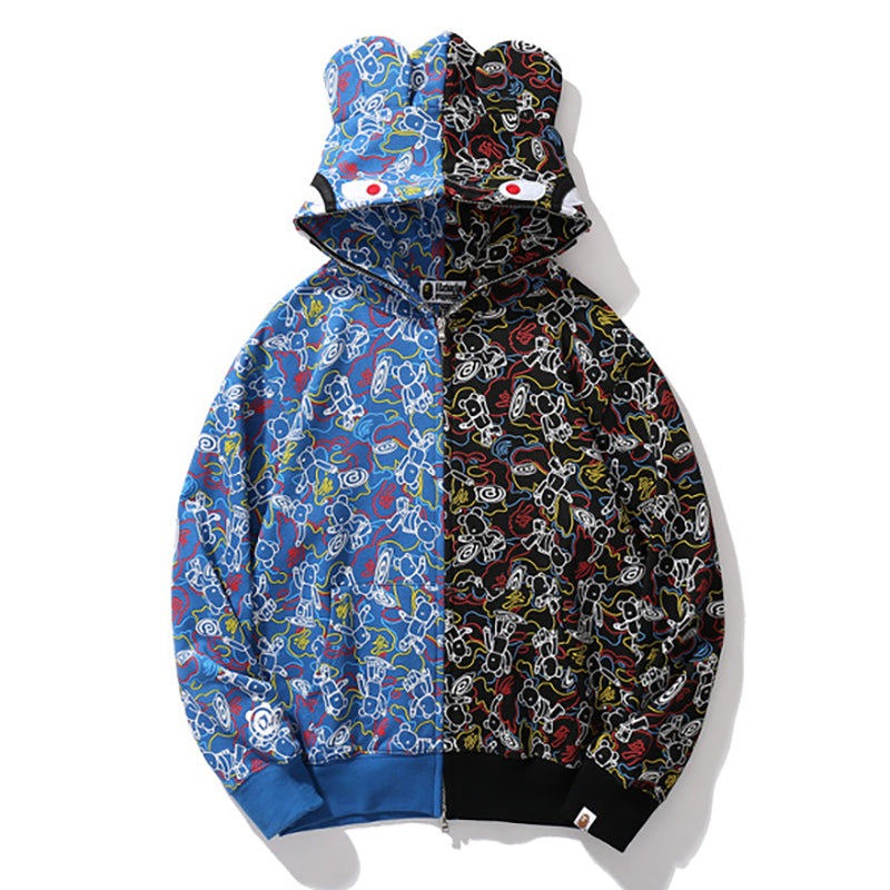 BAPE Camo Shark Hoodie