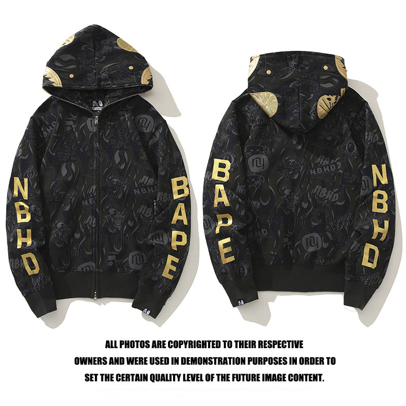 BAPE GOLD BAPE LETTER Hoodie