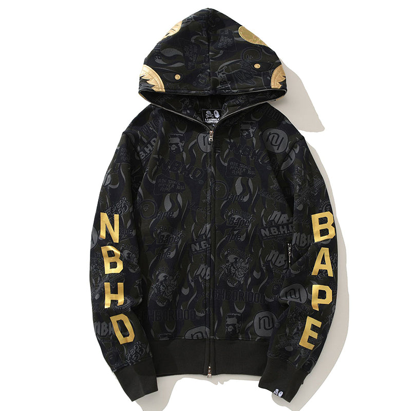 BAPE GOLD BAPE LETTER Hoodie