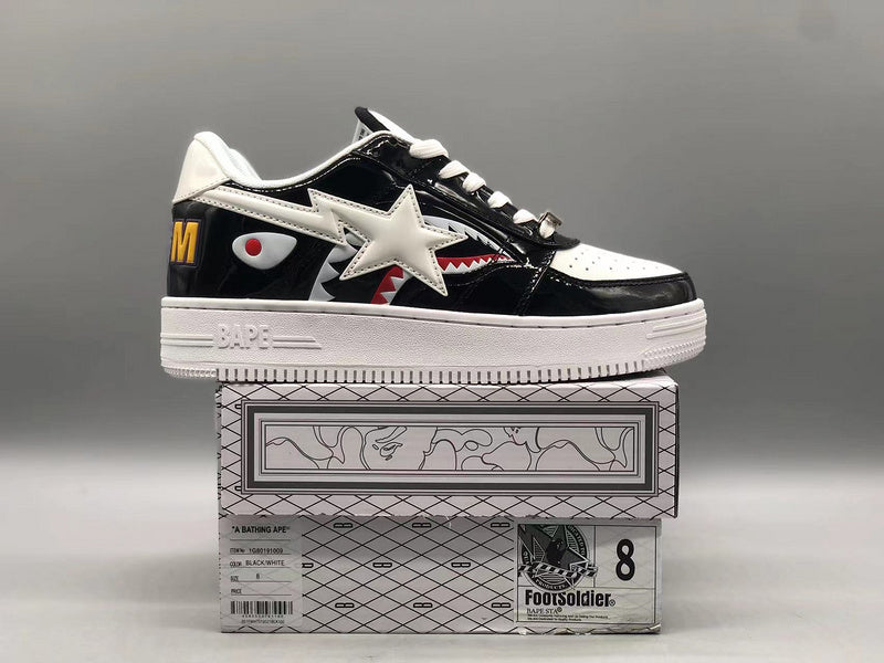 A Bathing Ape Bape Sta Low Color Block Shark Black