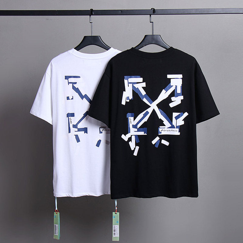 OFF-WHITE Alphabet Arrow Pattern-Print T-Shirts