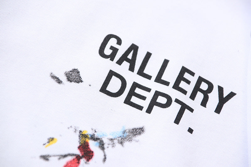 GALLERY DEPT. Paint-Splattered Logo-Print Cotton-Jersey T-Shirt