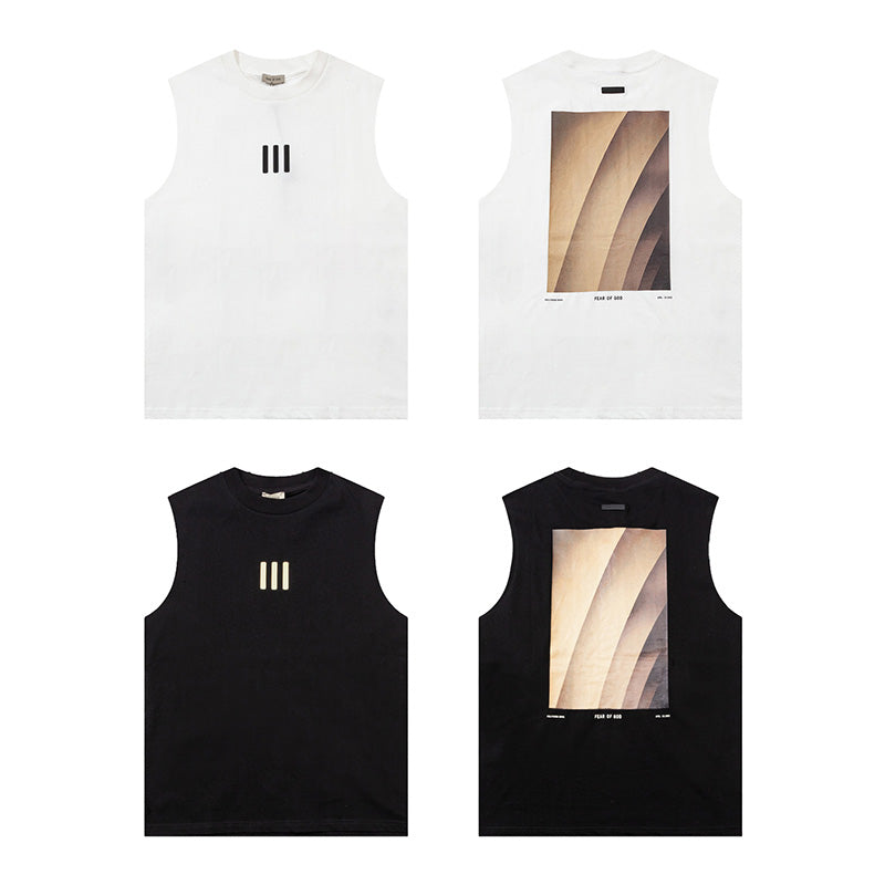 Fear Of God x RRR123 x Hollywood new three-party joint Sleeveless T-Shirts