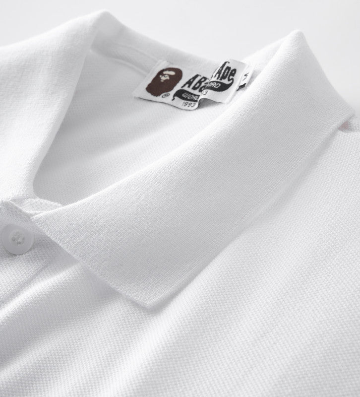 BAPE Embroidery Ape Head Logo Polo T-Shirt