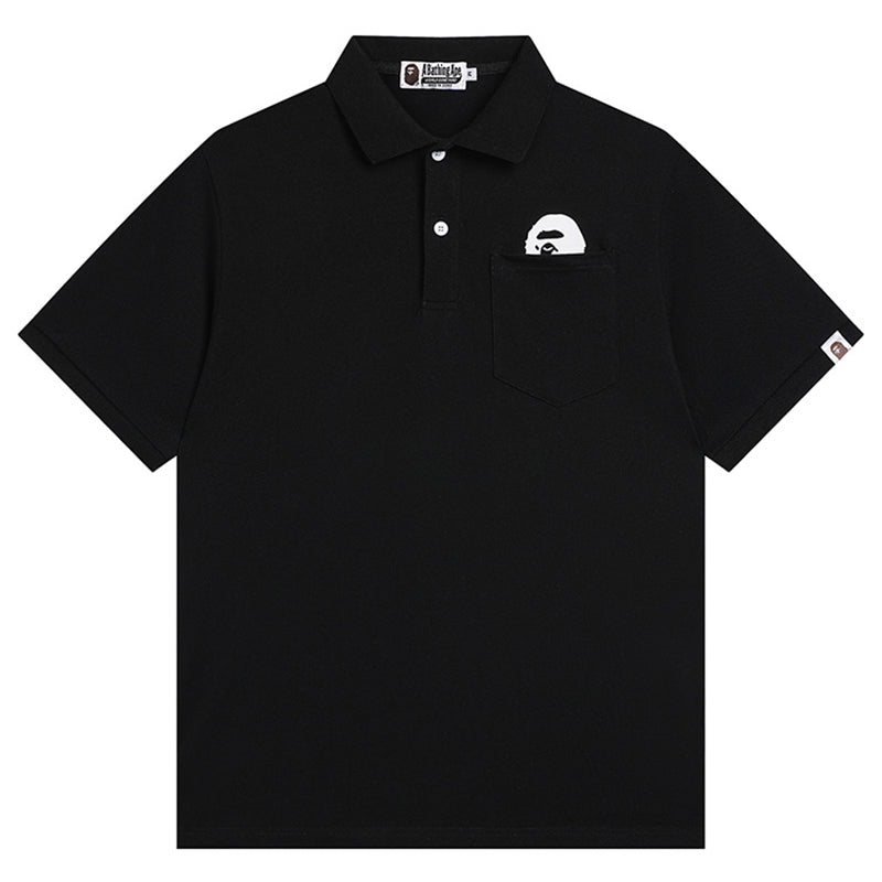 BAPE A BATHING Ape Head Logo Polo T-Shirt