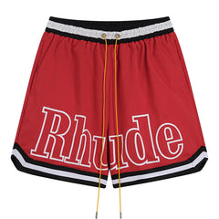 RHUDE Court logo-print woven Shorts