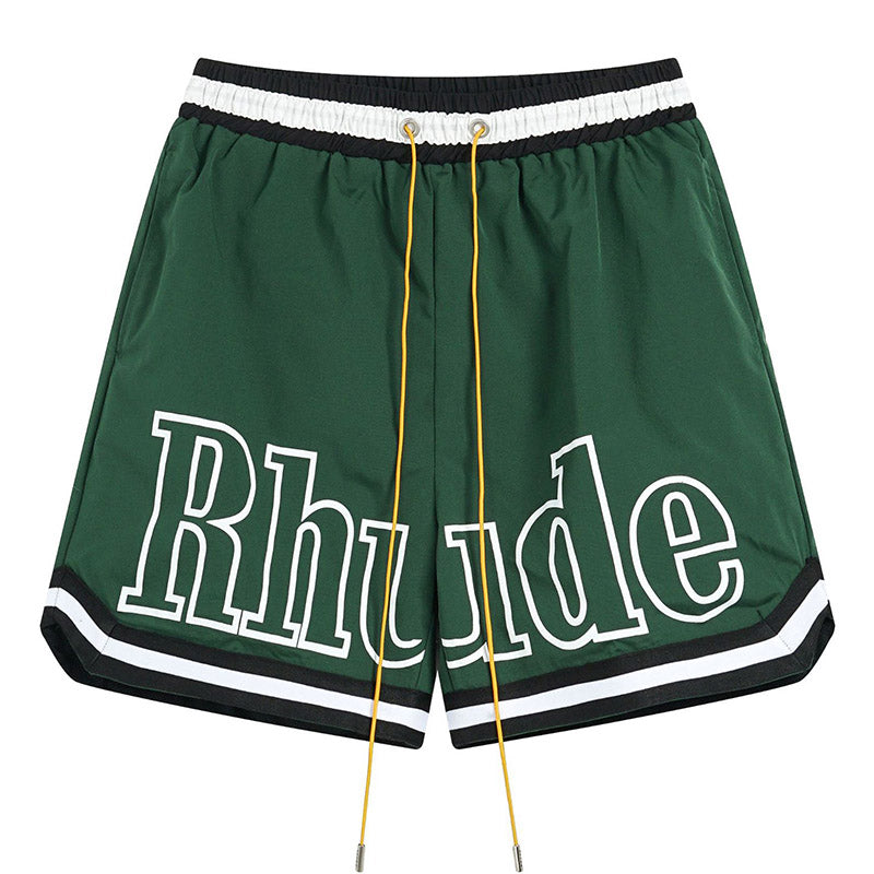 RHUDE Court logo-print woven Shorts