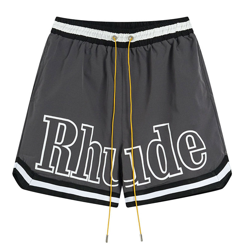 RHUDE Court logo-print woven Shorts