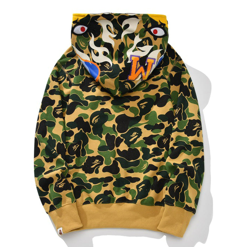 BAPE Unisex Street Style Plain Logo Skater Style Hoodie Short Suit