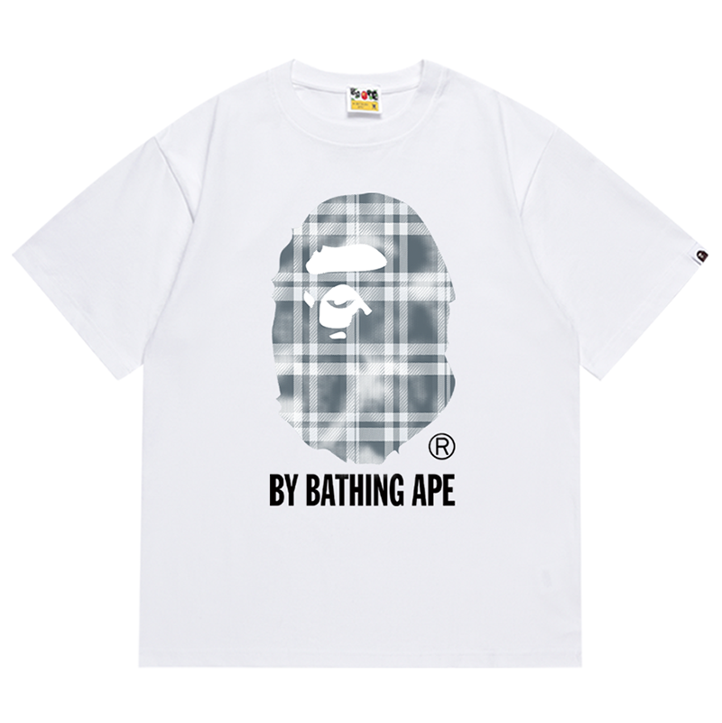 BAPE Bleach Check Ape Head Tee