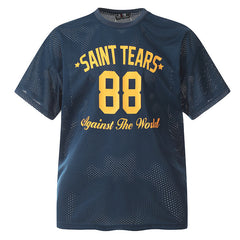 SAINT MICHAEL Mesh sun protection short sleeve T-Shirts