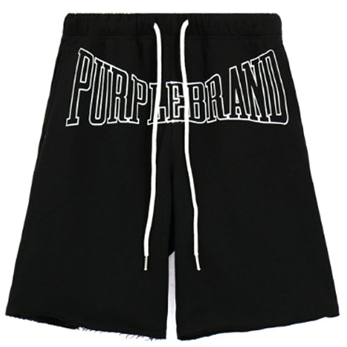 Purple Brand Letter Logo Printed Shorts