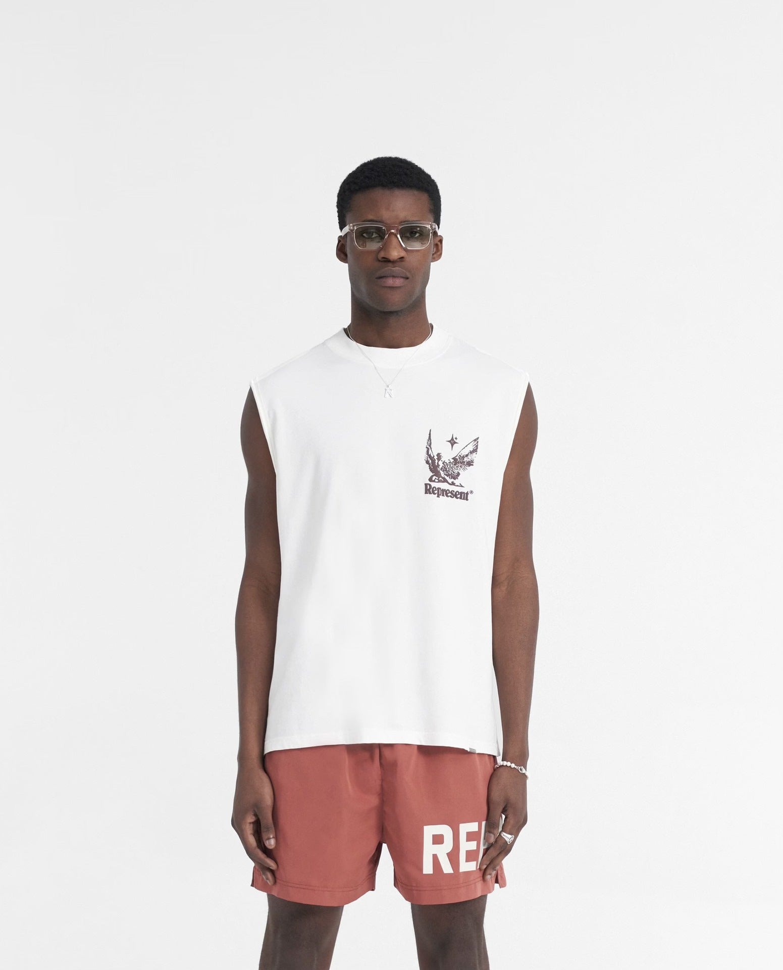 REPRESENT CDouble Flying Man logo letter slogan logo waistcoat T-Shirt