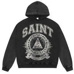 SAINT MICHAEL Letter Printing Hoodies