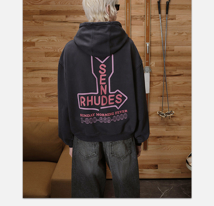 RHUDE Logo-Print Cotton-Jersey Hoodie