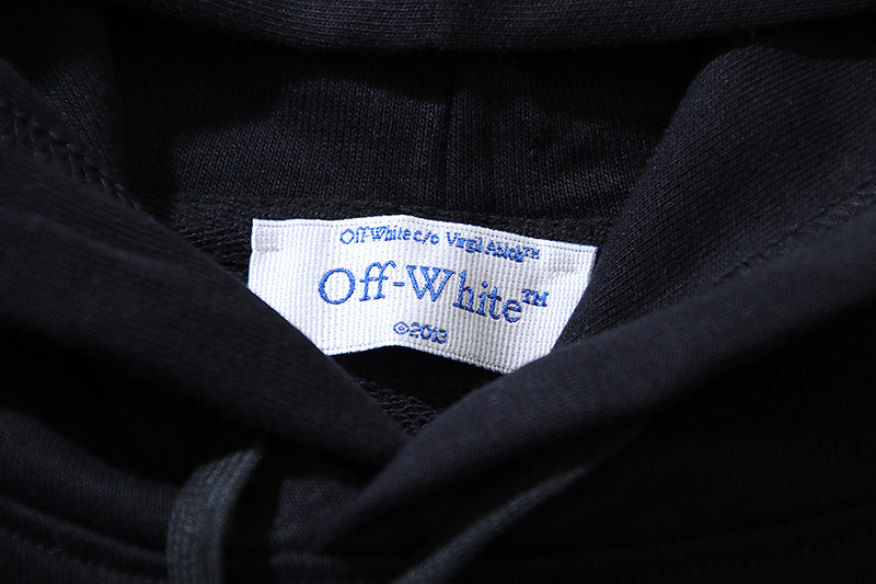 Off White Logo Drawstring Hoodie