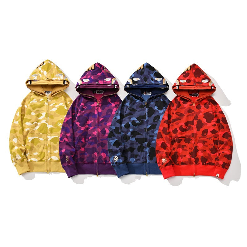 BAPE Color Camo Double Shark Full Zip Hoodie