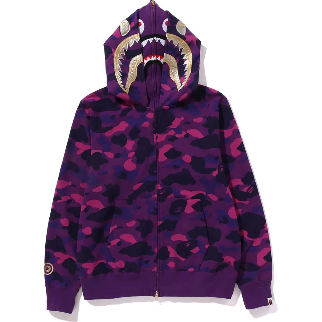 BAPE Color Camo Double Shark Full Zip Hoodie