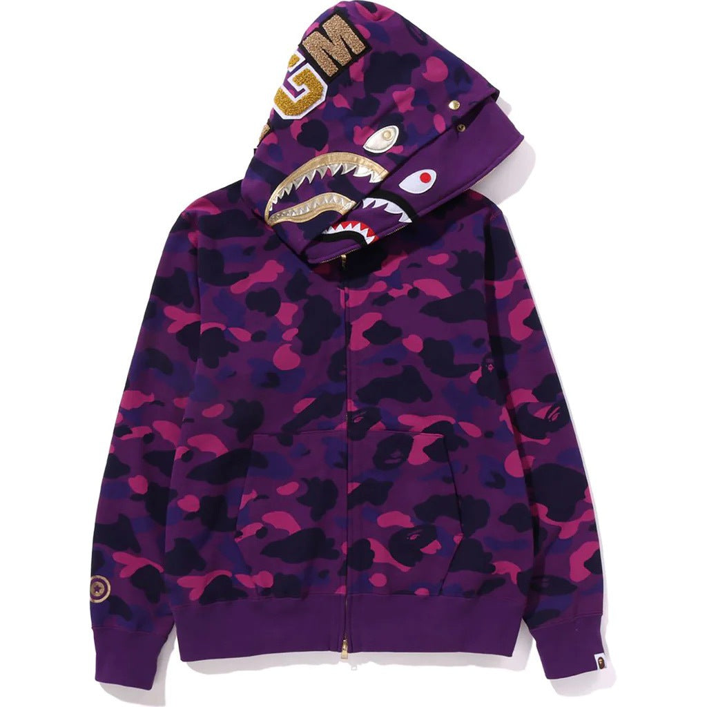 BAPE Color Camo Double Shark Full Zip Hoodie