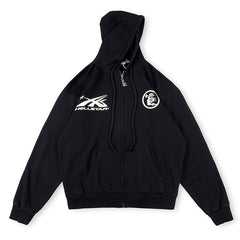 Hellstar HS Logo Zip Up Hoodie Black